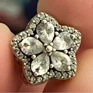 Pandora snowflake Sterling silver cubic zirconia